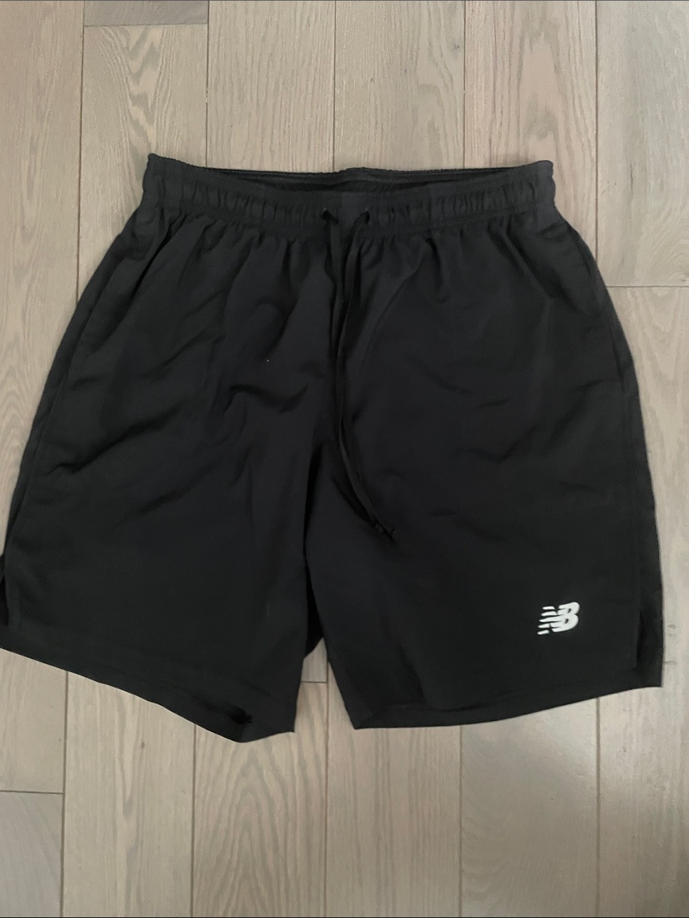 New Balance Black Swim Shorts with White NB Logo
